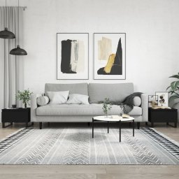 Masute de cafea, 2 buc., negru, 50x46x35 cm, lemn prelucrat GartenMobel Dekor