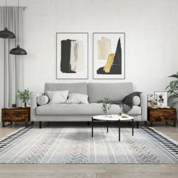 Mese de cafea 2 buc. stejar fumuriu 50x46x35 cm lemn compozit GartenMobel Dekor
