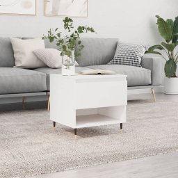 Masuta de cafea, alb, 50x46x50 cm, lemn prelucrat GartenMobel Dekor