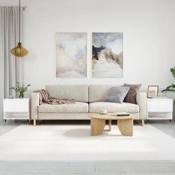 Masute de cafea, 2 buc., alb, 50x46x50 cm, lemn compozit GartenMobel Dekor