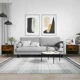 Masute de cafea 2 buc. stejar fumuriu 50x46x50 cm lemn compozit GartenMobel Dekor
