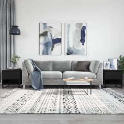 Masute de cafea, 2 buc., negru, 50x46x50 cm, lemn compozit GartenMobel Dekor