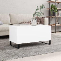 Masuta de cafea, alb, 90x44,5x45 cm, lemn compozit GartenMobel Dekor