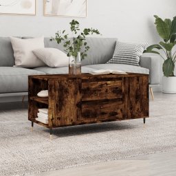 Masuta de cafea, stejar afumat, 102x44,5x50 cm, lemn prelucrat GartenMobel Dekor