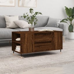 Masuta de cafea, stejar maro, 102x44,5x50 cm, lemn prelucrat GartenMobel Dekor