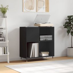 Dulap pentru discuri negru 84,5x38x89 cm lemn compozit GartenMobel Dekor