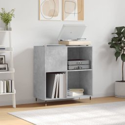 Dulap pentru discuri gri beton 84,5x38x89 cm lemn compozit GartenMobel Dekor