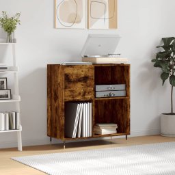 Dulap pentru discuri stejar fumuriu 84,5x38x89 cm lemn compozit GartenMobel Dekor