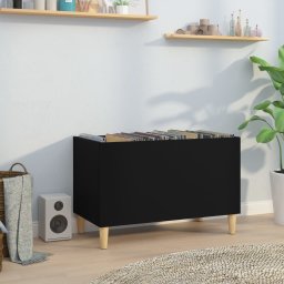 Dulap pentru discuri, negru, 74,5x38x48 cm, lemn prelucrat GartenMobel Dekor