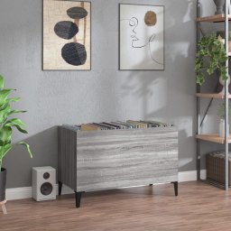 Dulap pentru discuri gri sonoma 74,5x38x48 cm lemn prelucrat GartenMobel Dekor