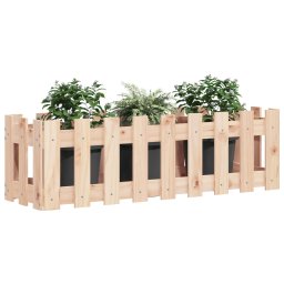 Pat înaltat gradina design gard 100x30x30 cm lemn de pin tratat GartenMobel Dekor