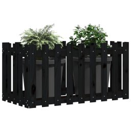 Pat înaltat gradina design gard 100x50x50 cm lemn de pin tratat GartenMobel Dekor