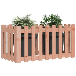 Pat înaltat gradina cu design gard 100x50x50 cm lemn douglas GartenMobel Dekor