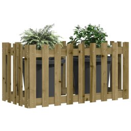 Pat înaltat gradina design gard 100x50x50 cm lemn impregnat pin GartenMobel Dekor
