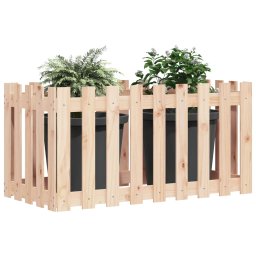 Pat înaltat gradina design gard 100x50x70 cm lemn impregnat pin GartenMobel Dekor