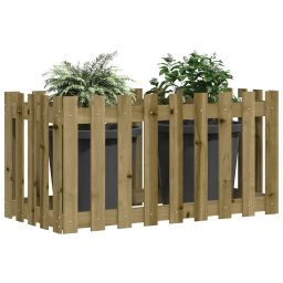 Pat înaltat gradina design gard 100x50x70 cm lemn impregnat pin GartenMobel Dekor