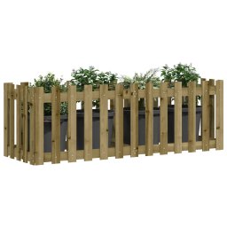 Pat înaltat gradina design gard 150x50x50 cm lemn impregnat pin GartenMobel Dekor