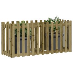 Pat înaltat gradina design gard 150x50x70 cm lemn impregnat pin GartenMobel Dekor