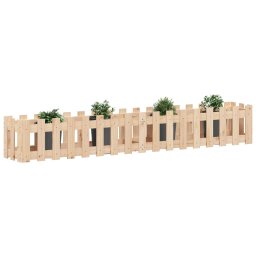 Pat înaltat gradina design gard 200x30x30 cm lemn de pin tratat GartenMobel Dekor