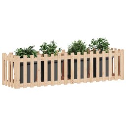 Pat înaltat gradina design gard 200x50x50 cm lemn impregnat pin GartenMobel Dekor