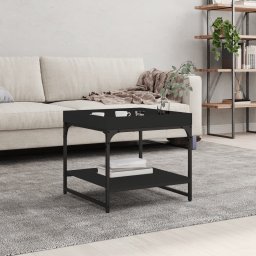 Masuta de cafea, negru, 49,5x49,5x45 cm, lemn prelucrat GartenMobel Dekor