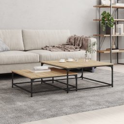 Mese suprapuse de cafea, 2 buc, stejar sonoma, lemn prelucrat GartenMobel Dekor