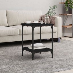 Masuta de cafea, negru, 40x40x55 cm, lemn prelucrat GartenMobel Dekor