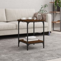 Masuta de cafea, stejar maro, 40x40x55 cm, lemn prelucrat GartenMobel Dekor
