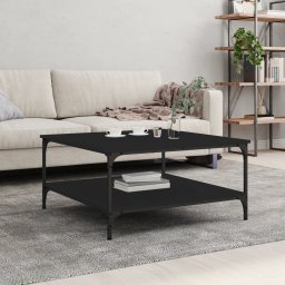 Masuta de cafea, negru, 80x80x40 cm, lemn prelucrat GartenMobel Dekor