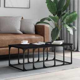 Masuta de cafea, negru, 100x50x35,5 cm, lemn compozit GartenMobel Dekor