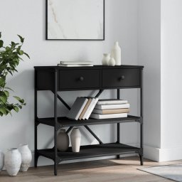 Masa consola, negru, 75x34,5x75 cm, lemn prelucrat GartenMobel Dekor