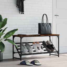 Pantofar, stejar fumuriu, 90x30x45cm, lemn prelucrat GartenMobel Dekor