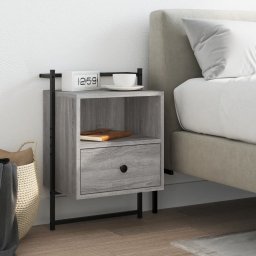 Noptiera de perete, gri sonoma, 40x30x61 cm, lemn prelucrat GartenMobel Dekor
