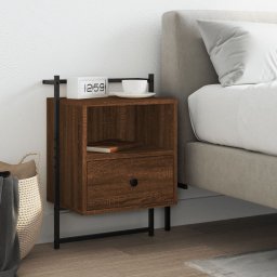 Noptiera de perete, stejar maro, 40x30x61 cm, lemn prelucrat GartenMobel Dekor