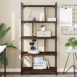 Biblioteca cu 5 niveluri stejar maro 76x32x158 cm lemn compozit GartenMobel Dekor