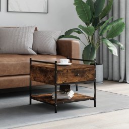 Masuta de cafea, stejar fumuriu, 50x50x50 cm, lemn prelucrat GartenMobel Dekor