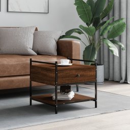 Masuta de cafea, stejar maro, 50x50x50 cm, lemn prelucrat GartenMobel Dekor