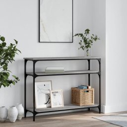 Masuta consola, gri sonoma, 100x29x75 cm, lemn prelucrat GartenMobel Dekor