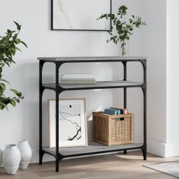 Masuta consola, gri sonoma, 75x29x75 cm, lemn prelucrat GartenMobel Dekor
