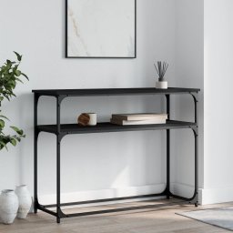 Masuta consola, negru, 100x35,5x75 cm, lemn compozit GartenMobel Dekor