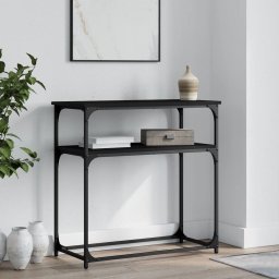 Masa consola, negru, 75x35,5x75 cm, lemn prelucrat GartenMobel Dekor