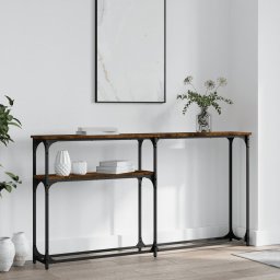 Masuta consola, stejar fumuriu, 145x22,5x75 cm, lemn prelucrat GartenMobel Dekor