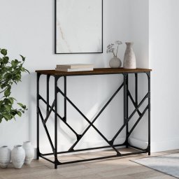 Masuta consola, stejar maro, 100x40x80 cm, lemn prelucrat GartenMobel Dekor