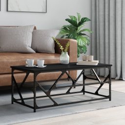 Masuta de cafea, negru, 100x50x40 cm, lemn prelucrat GartenMobel Dekor