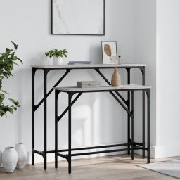 Masute console, 2 buc., gri sonoma, lemn compozit GartenMobel Dekor