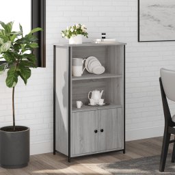 Dulap înalt, gri sonoma, 62x32x103,5 cm, lemn compozit GartenMobel Dekor