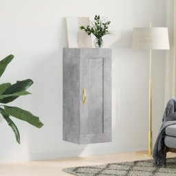 Dulap de perete, gri beton, 34,5x34x90 cm, lemn prelucrat GartenMobel Dekor