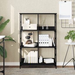 Biblioteca, negru, 78,5x33x117,5 cm, lemn prelucrat GartenMobel Dekor