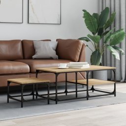 Mese suprapuse de cafea, 2 buc, stejar sonoma, lemn prelucrat GartenMobel Dekor
