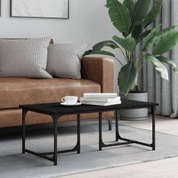 Masuta de cafea, negru, 90x50x35 cm, lemn prelucrat GartenMobel Dekor